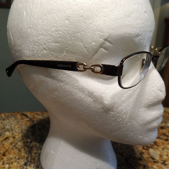 Coach HC 5054 Faina 9187 Eyeglasses Satin Brown Tortoise Gold 49-17-135 w/ Case - Picture 4 of 11